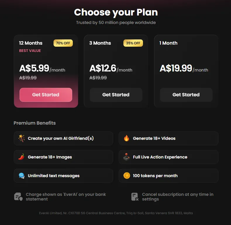 DreamBF.ai AI companion platform